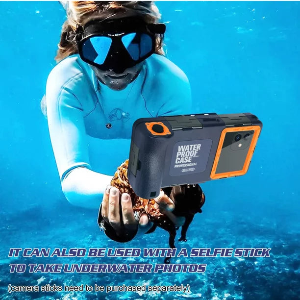 UrbanX Professional [15m/50ft] Swimming Diving Surfing Snorkeling Photo Video Waterproof Protective Case Underwater Housing for Tecno F2 LTE And all Phones Up to 6.9 Inch LCD with Lanyard