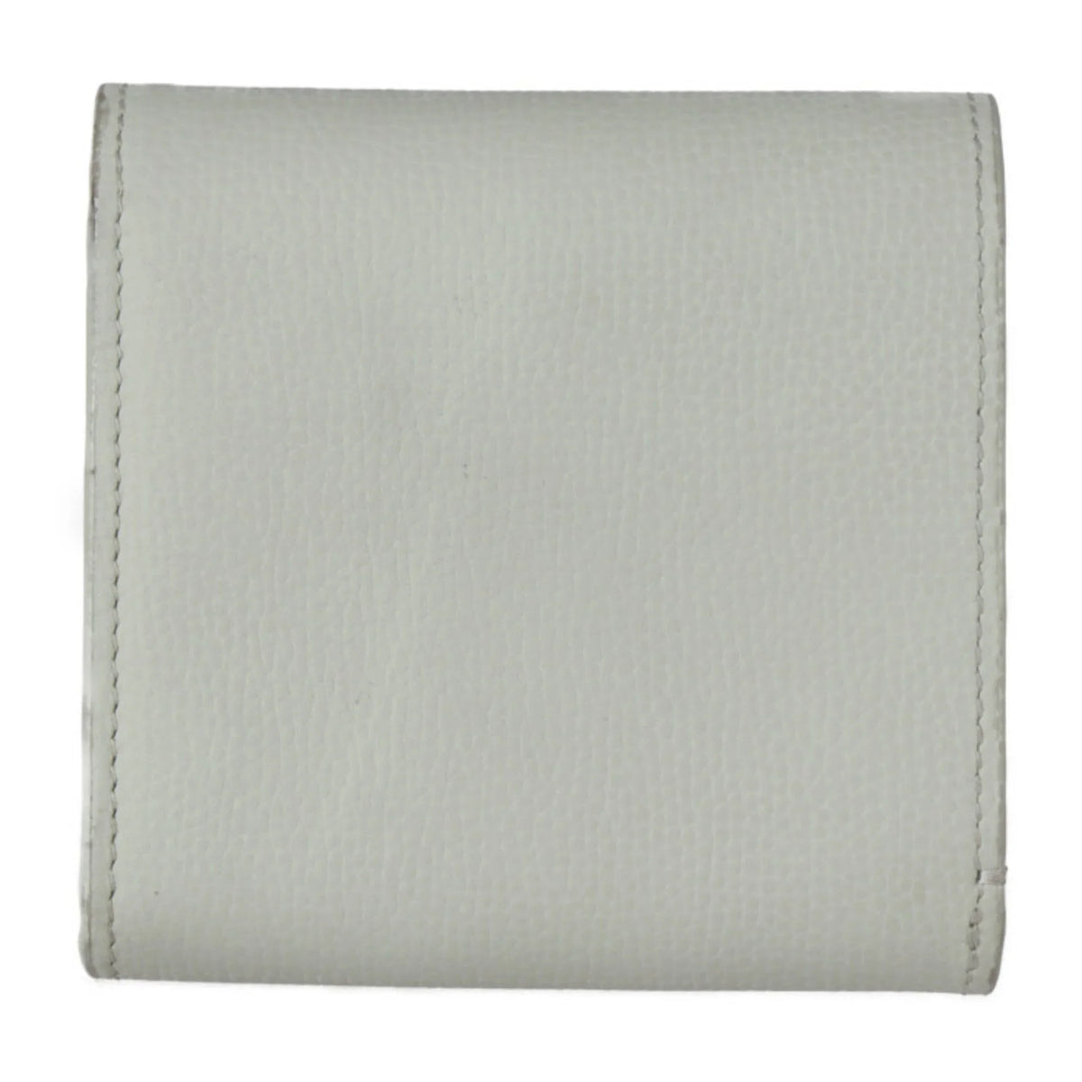 Pre-Owned LOEWE Loewe ANAGRAM COMPACT FLAP WALLET Anagram compact flap wallet folio C821L57X01 leather light green model silver metal fittings L-shaped fastener (Good)