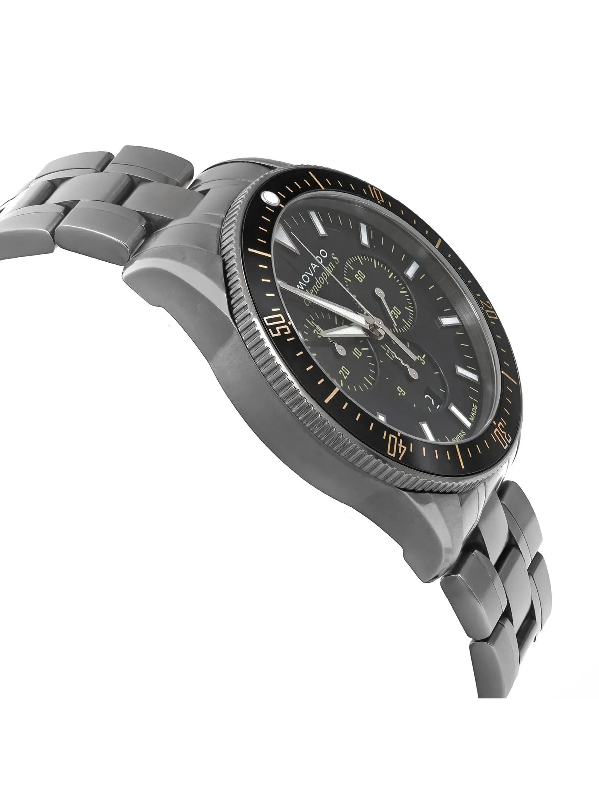 Pre-owned Movado Heritage 42mm Chronograph Steel Quartz Men Watch 3650102 (Good)
