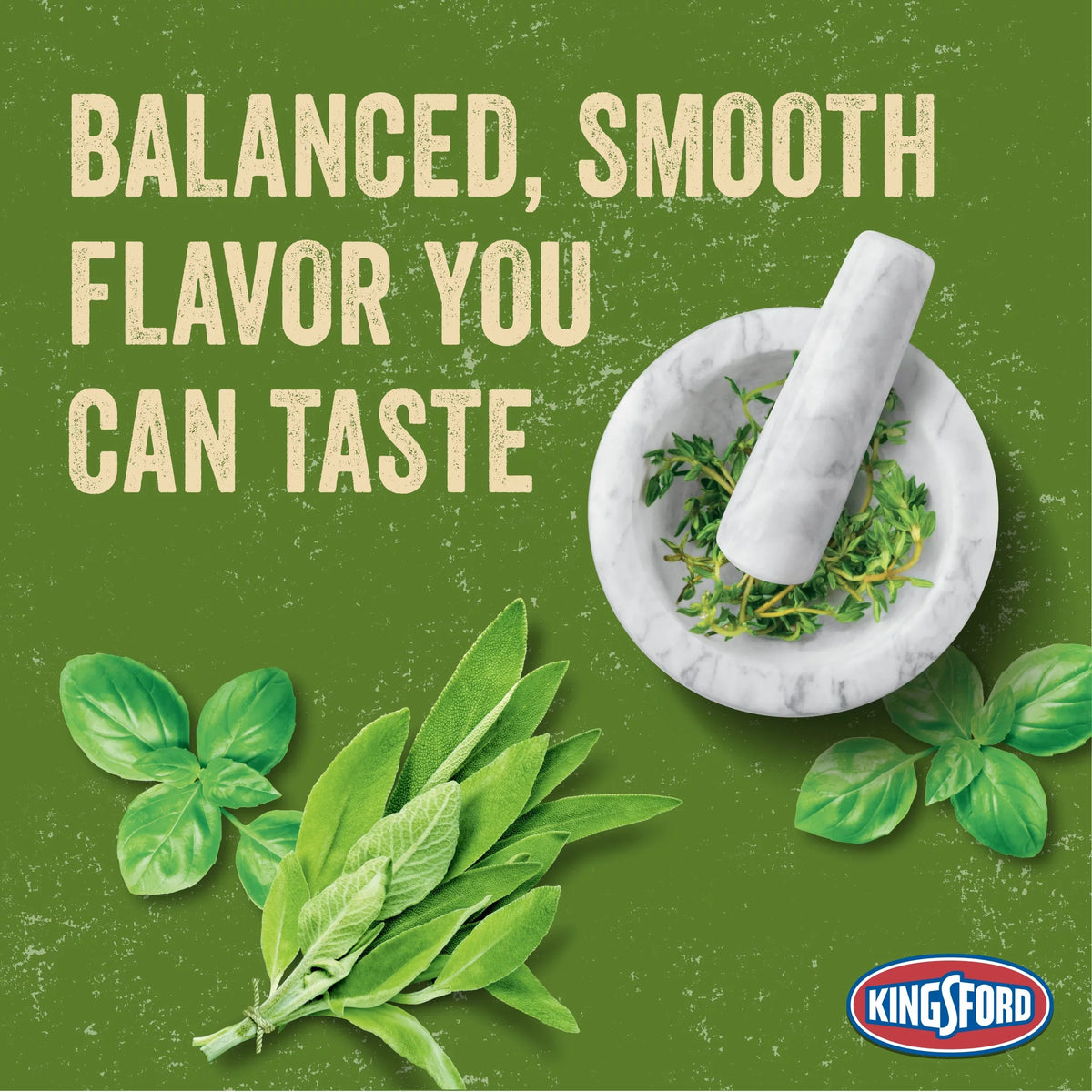 Kingsford Signature Flavors Oak Charcoal Briquettes with Basil, Sage, and Thyme, 8 lb