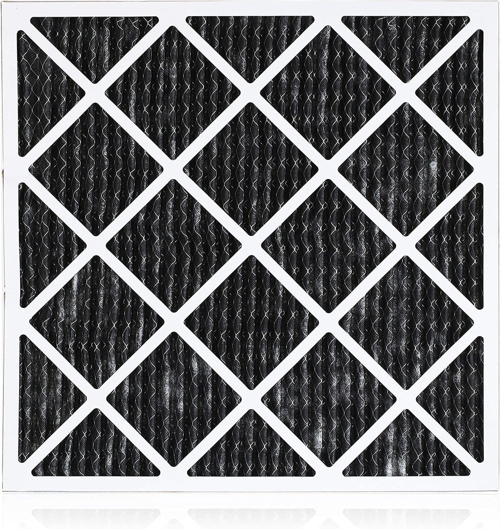 Filterbuy 14x18x1 MERV 8 Odor Eliminator Pleated HVAC AC Furnace Air Filters with Activated Carbon (6-Pack)