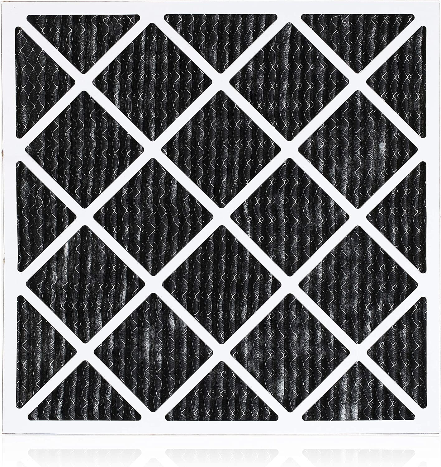 Filterbuy 14x18x1 MERV 8 Odor Eliminator Pleated HVAC AC Furnace Air Filters with Activated Carbon (6-Pack)