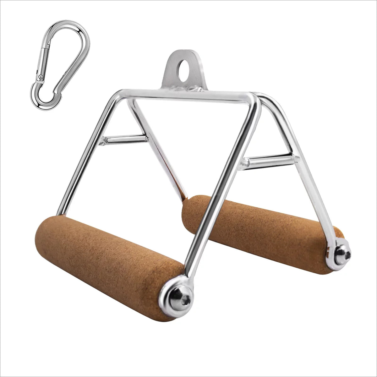 Ymam.Light V Row Double D Handles, Tight Grip Row Handle, Pulldown Handle Attachment Natural Cork Handles Non-Slip For Home Gym Cable Machine
