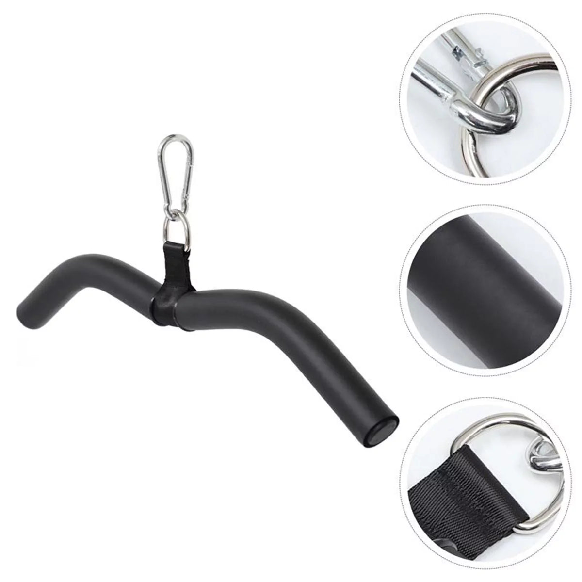LAT Bar Cable Machine Attachment for Gym, Tricep Press Down LAT Pulldown Accessories, Weight Machine Accessories, Pulldown Cable Attachment Equipment