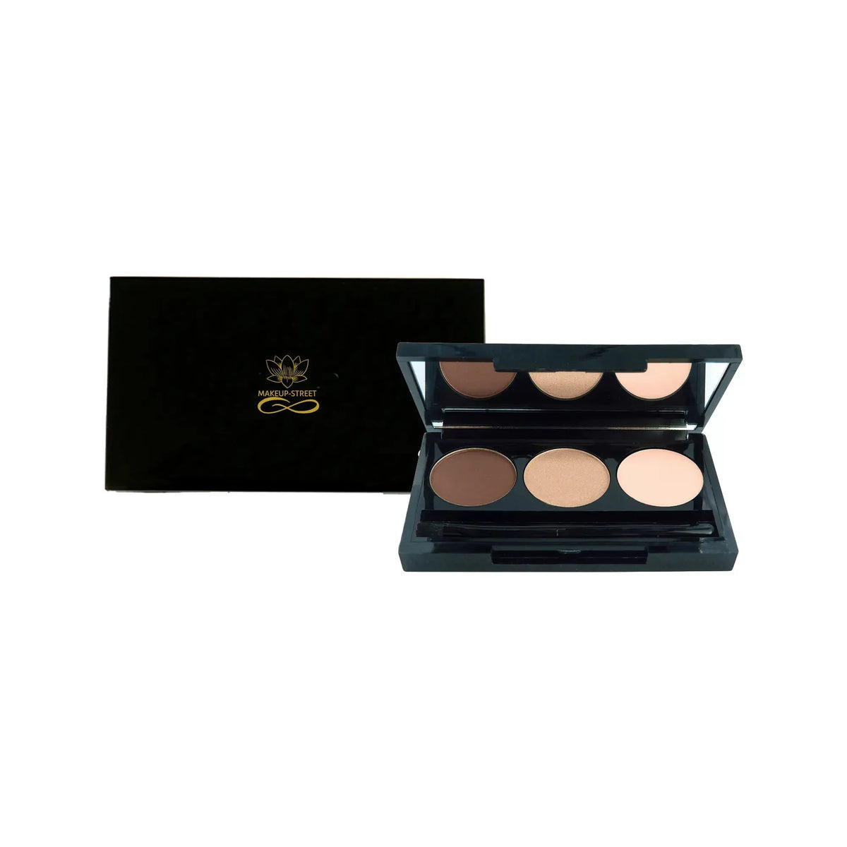 Makeup-Street Cosmetics 3 Pro Brow Palette - Umber Color Brow Paraben Free Powder based Matte Vitamin E